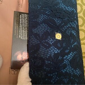 Iman green blue clutch